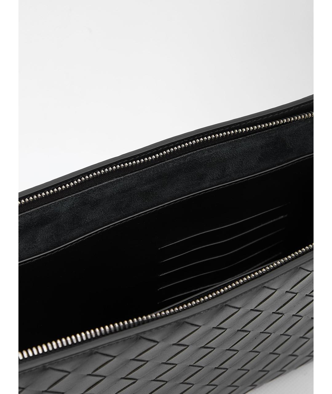 BOTTEGA VENETA Черная кожаная папка для документов, фото 4