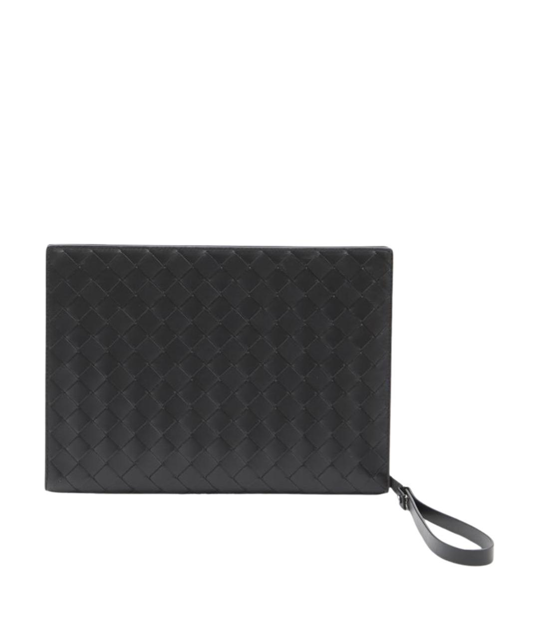 BOTTEGA VENETA Черная кожаная папка для документов, фото 1