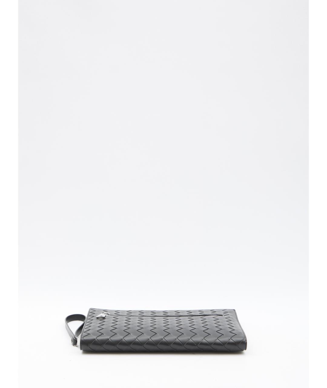 BOTTEGA VENETA Черная кожаная папка для документов, фото 3