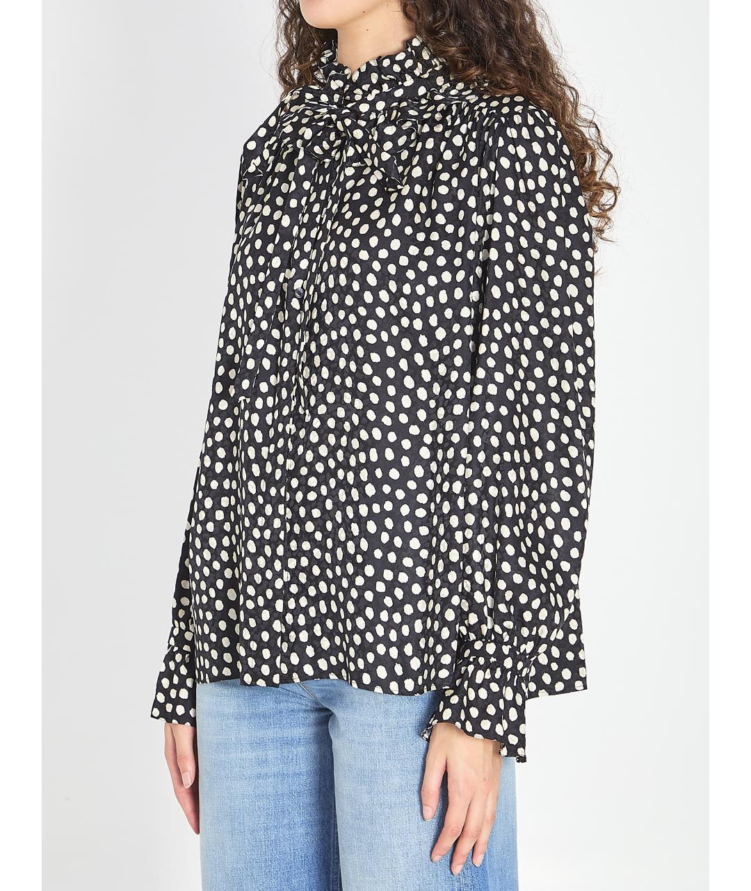 CHLOE Черная шелковая рубашка, фото 3