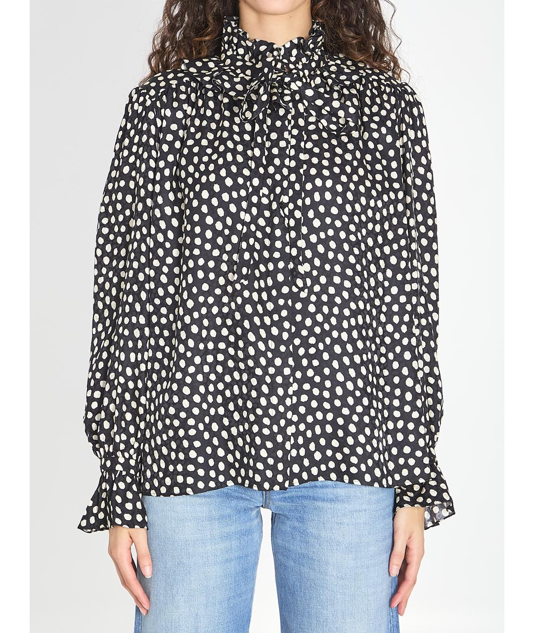 CHLOE Черная шелковая рубашка, фото 2