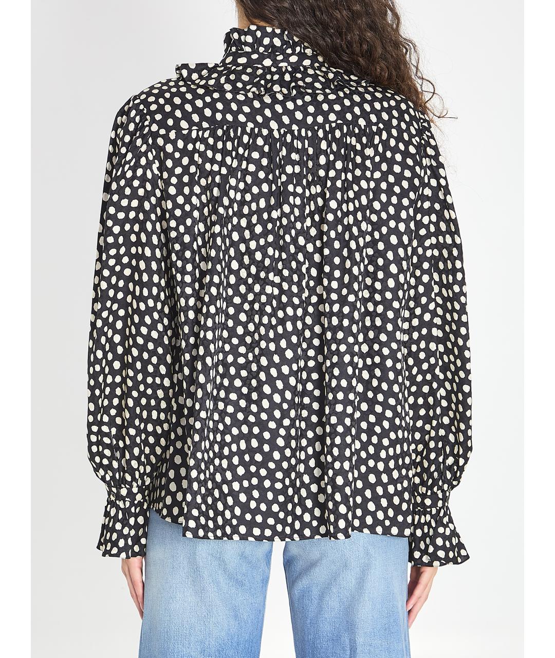 CHLOE Черная шелковая рубашка, фото 5