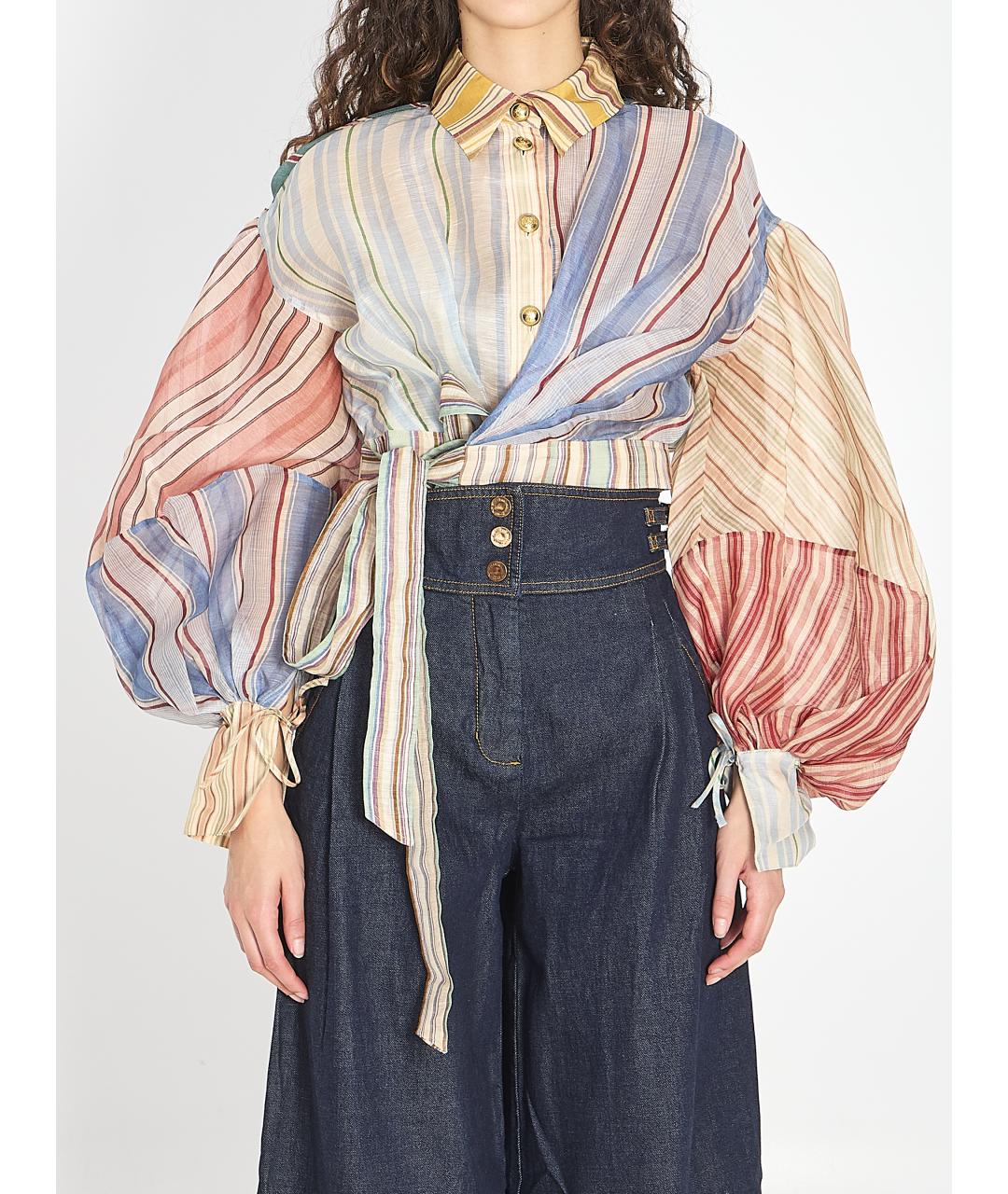 ZIMMERMANN Мульти льняная рубашка, фото 2