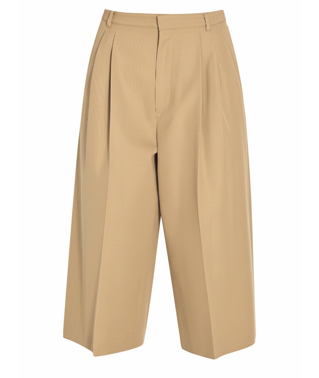 CELINE Бежевые шерстяные кюлоты, фото 1