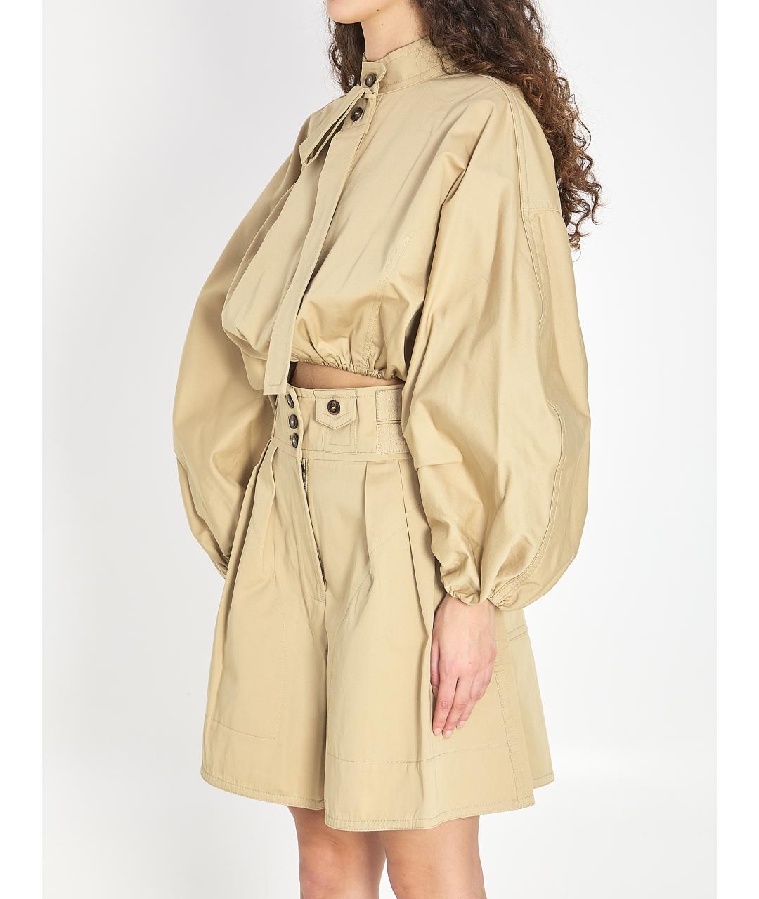 ZIMMERMANN Бежевая хлопковая рубашка, фото 3