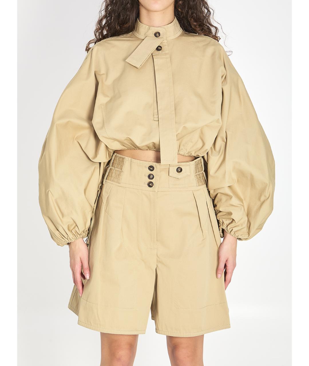 ZIMMERMANN Бежевая хлопковая рубашка, фото 2