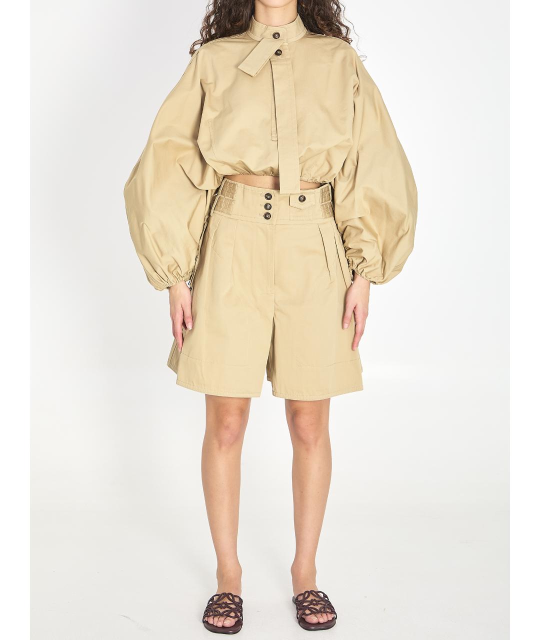 ZIMMERMANN Бежевая хлопковая рубашка, фото 6