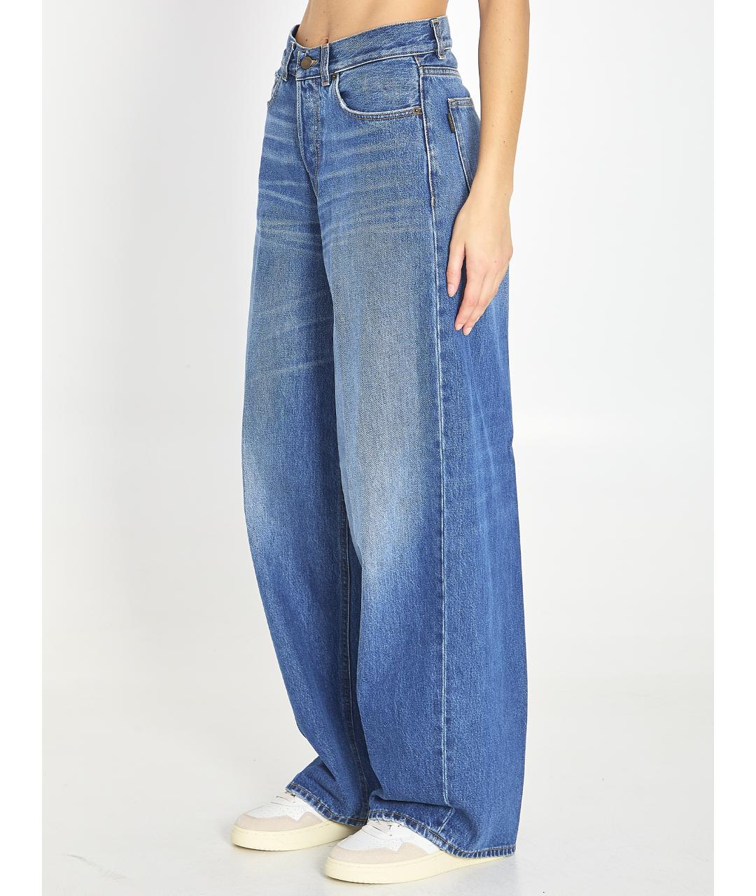 HAIKURE Синие хлопковые джинсы клеш, фото 2