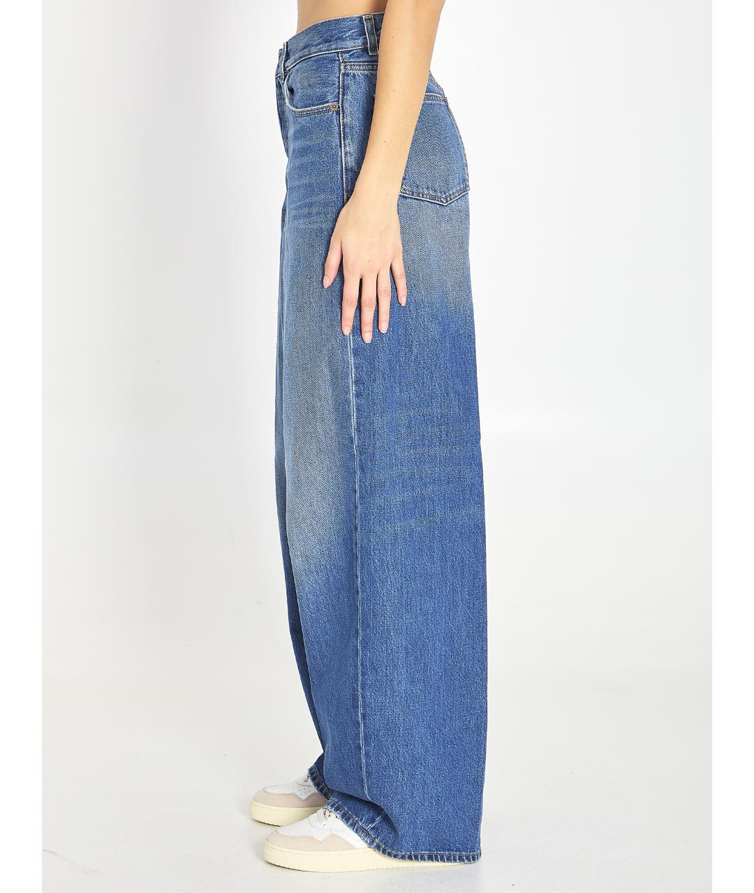 HAIKURE Синие хлопковые джинсы клеш, фото 3