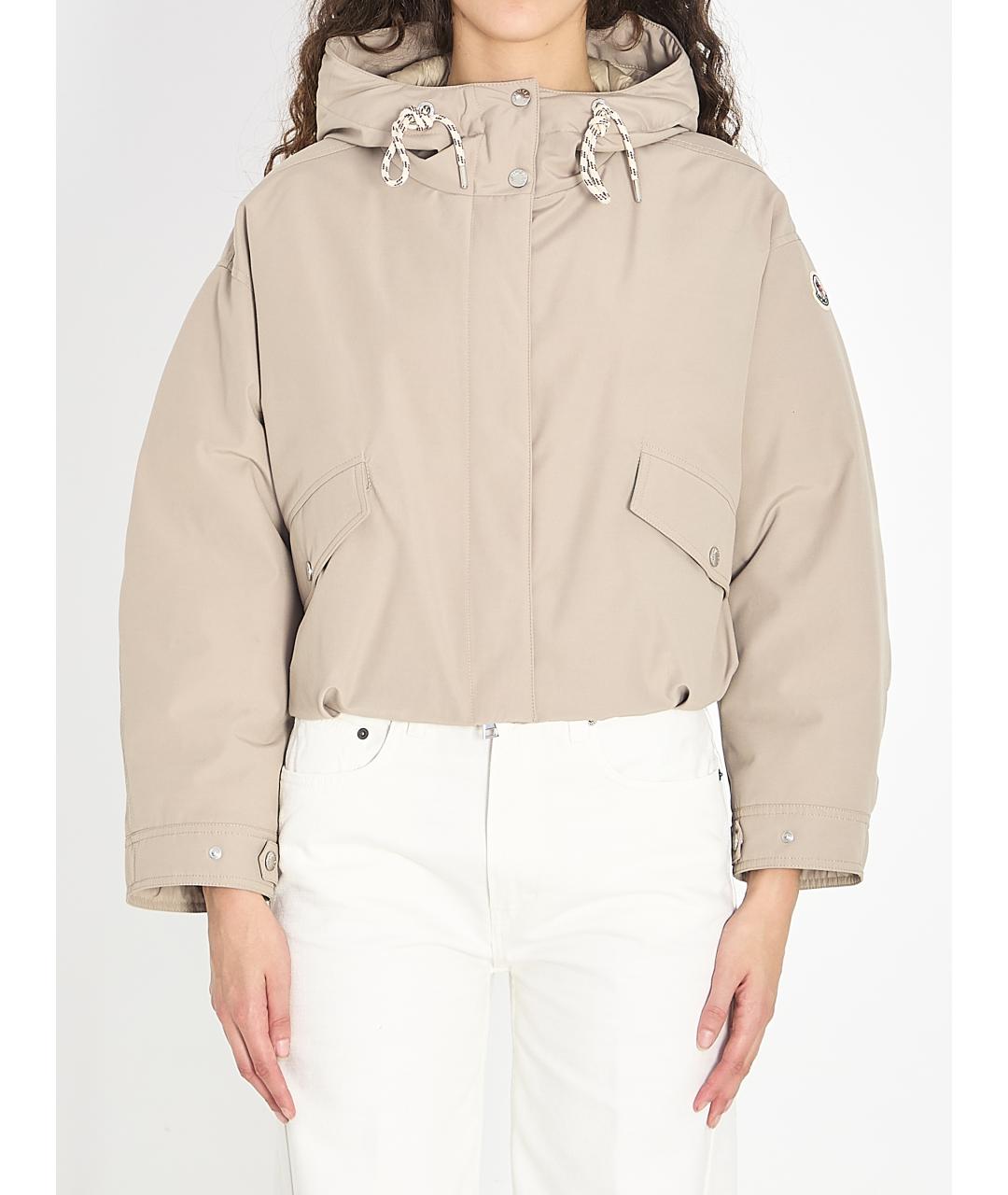 MONCLER Бежевая полиэстеровая куртка, фото 2