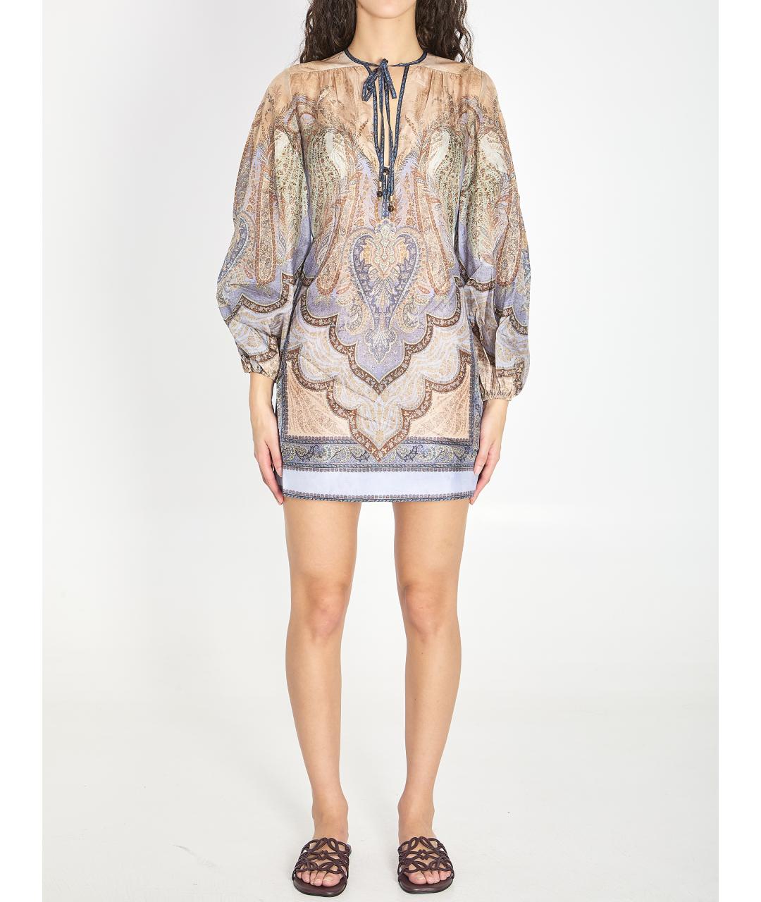 ZIMMERMANN Мульти шелковое платье, фото 2