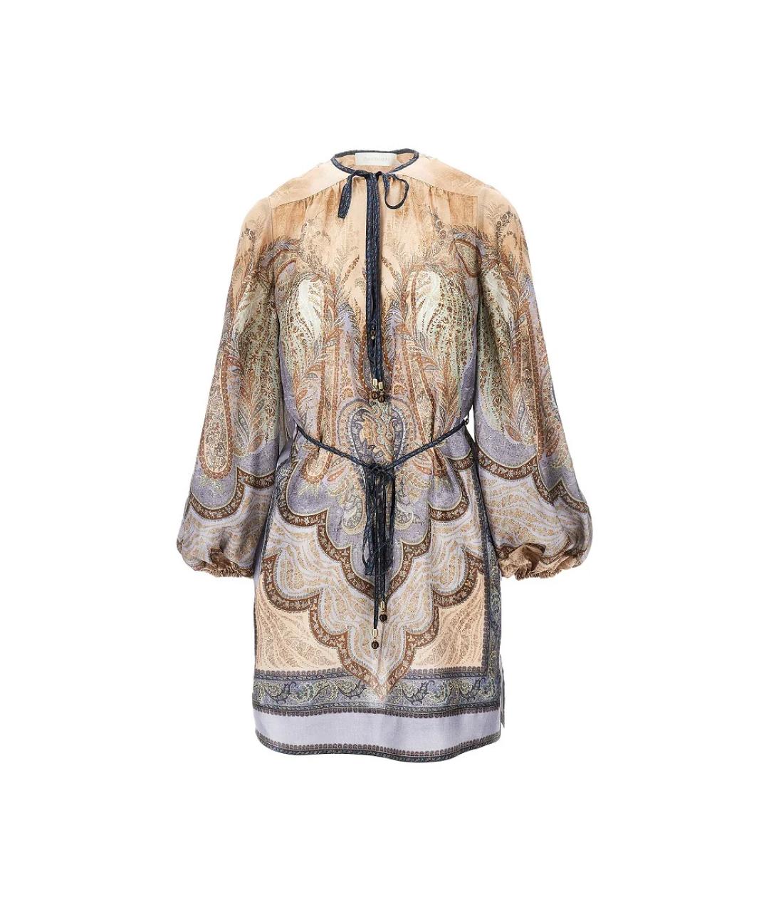 ZIMMERMANN Мульти шелковое платье, фото 1