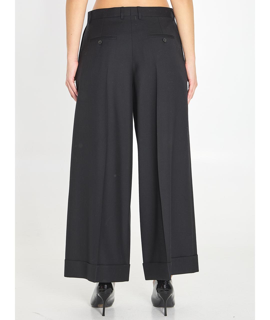 CELINE Черные шерстяные брюки широкие, фото 5