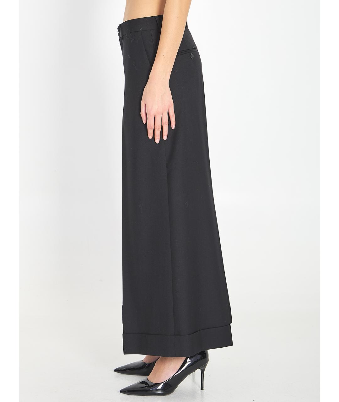 CELINE Черные шерстяные брюки широкие, фото 4