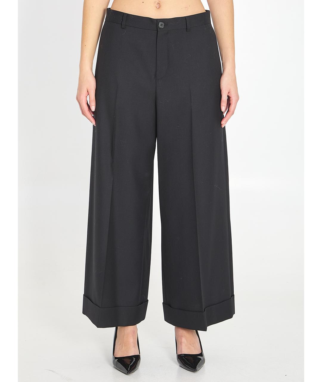CELINE Черные шерстяные брюки широкие, фото 2