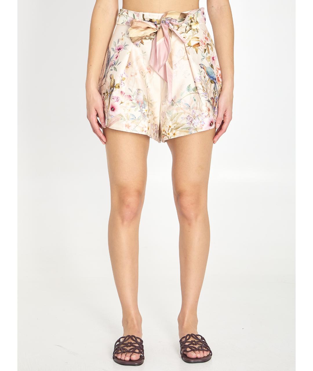 ZIMMERMANN Мульти шелковые шорты, фото 2