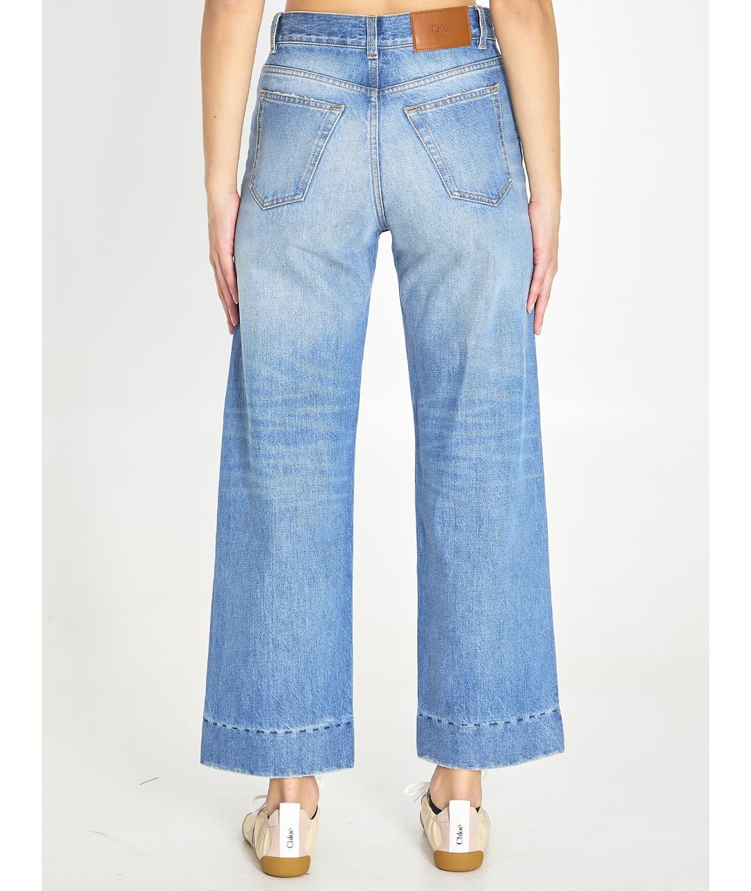 CHLOE Синие хлопковые джинсы клеш, фото 4