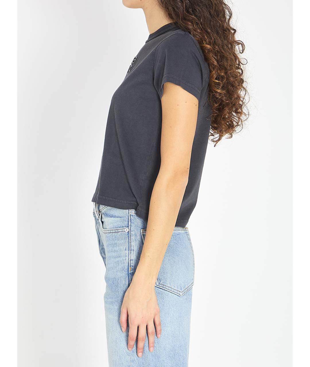 ALEXANDER WANG Черная хлопковая футболка, фото 4