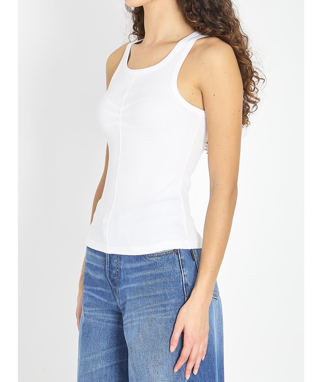 ALAIA Белая хлопковая майка, фото 3