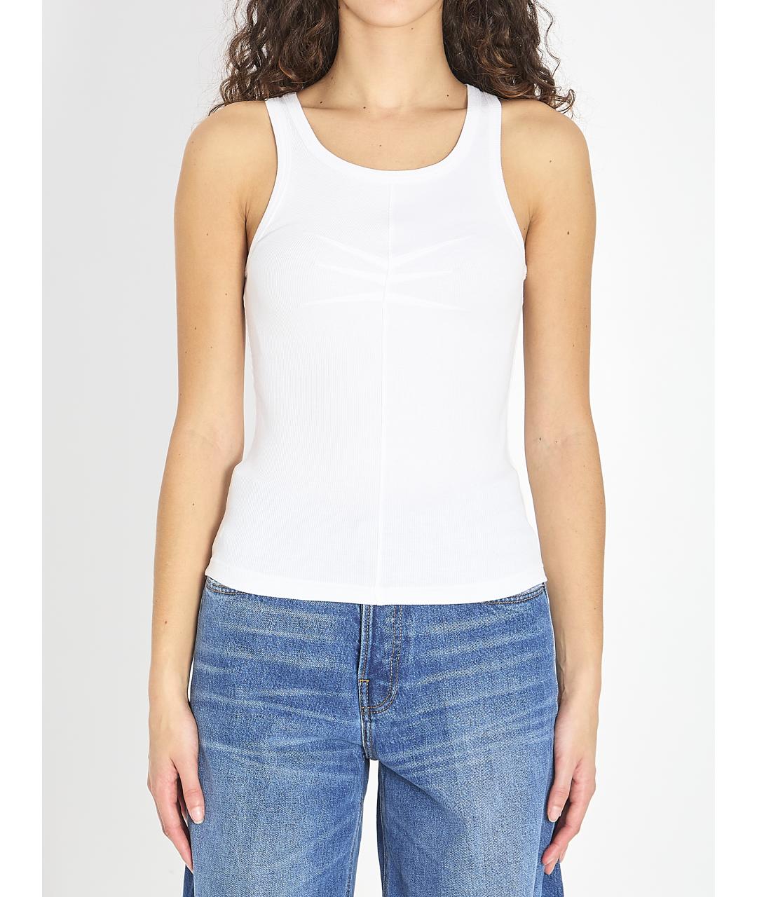 ALAIA Белая хлопковая майка, фото 2