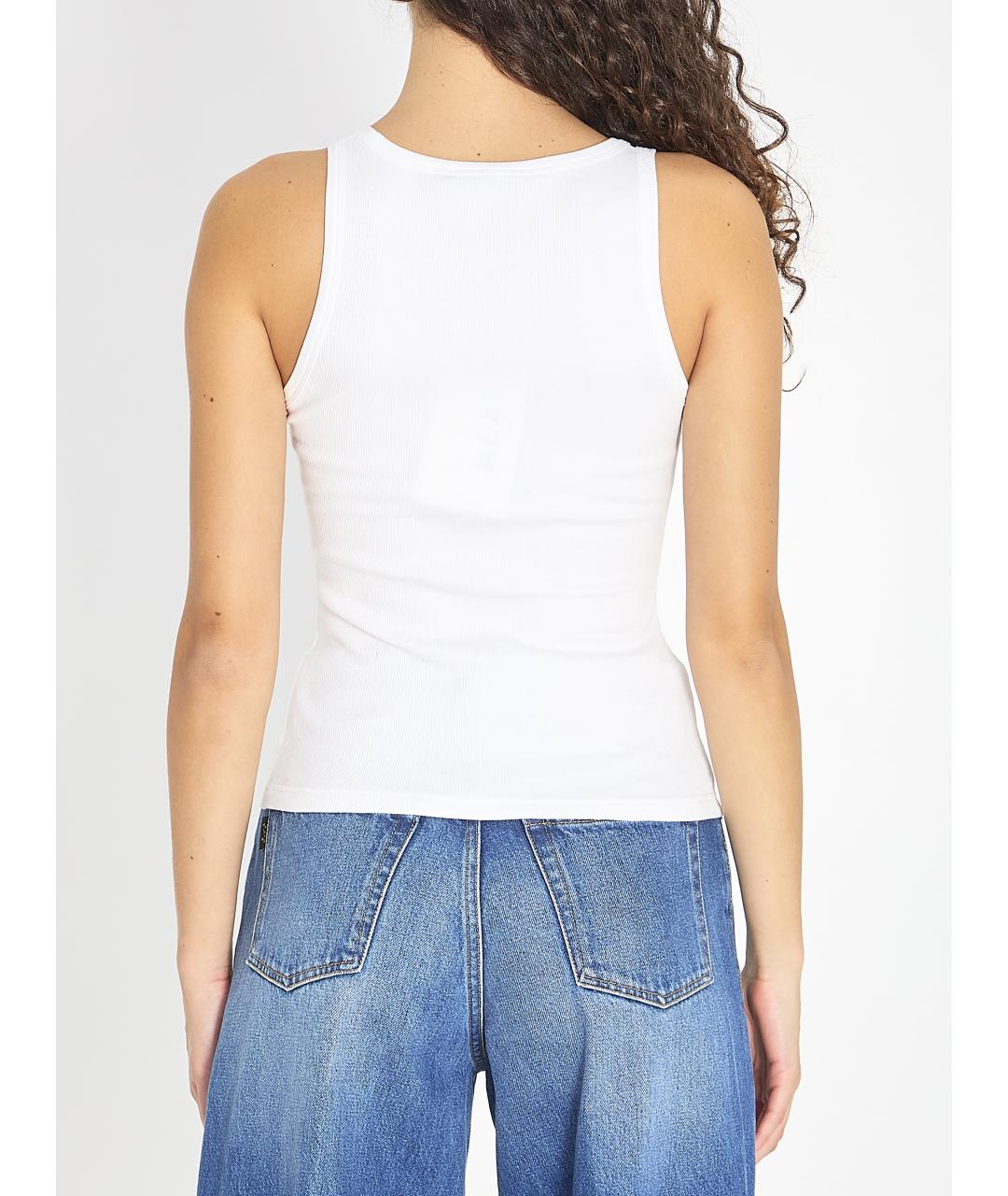 ALAIA Белая хлопковая майка, фото 5