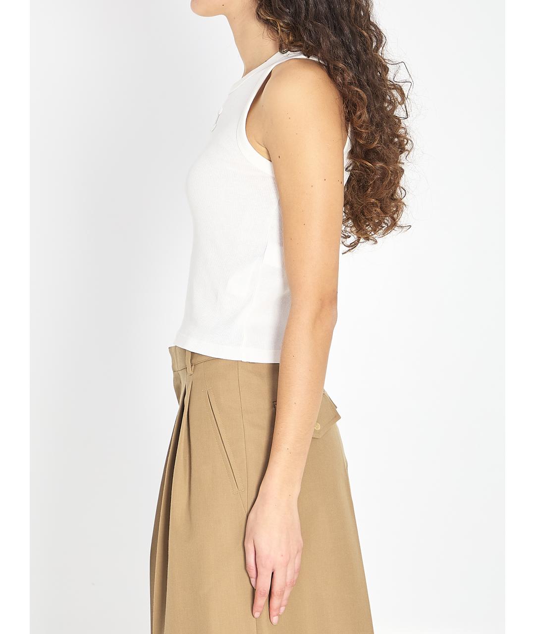 CELINE Белая хлопковая майка, фото 4