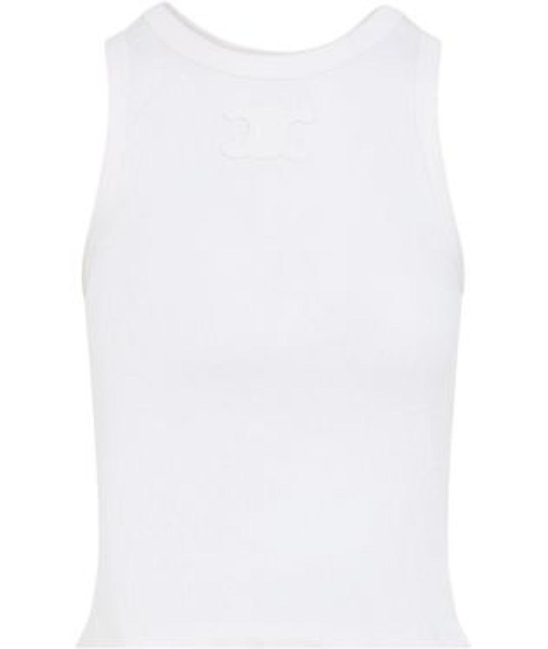 CELINE Белая хлопковая майка, фото 1