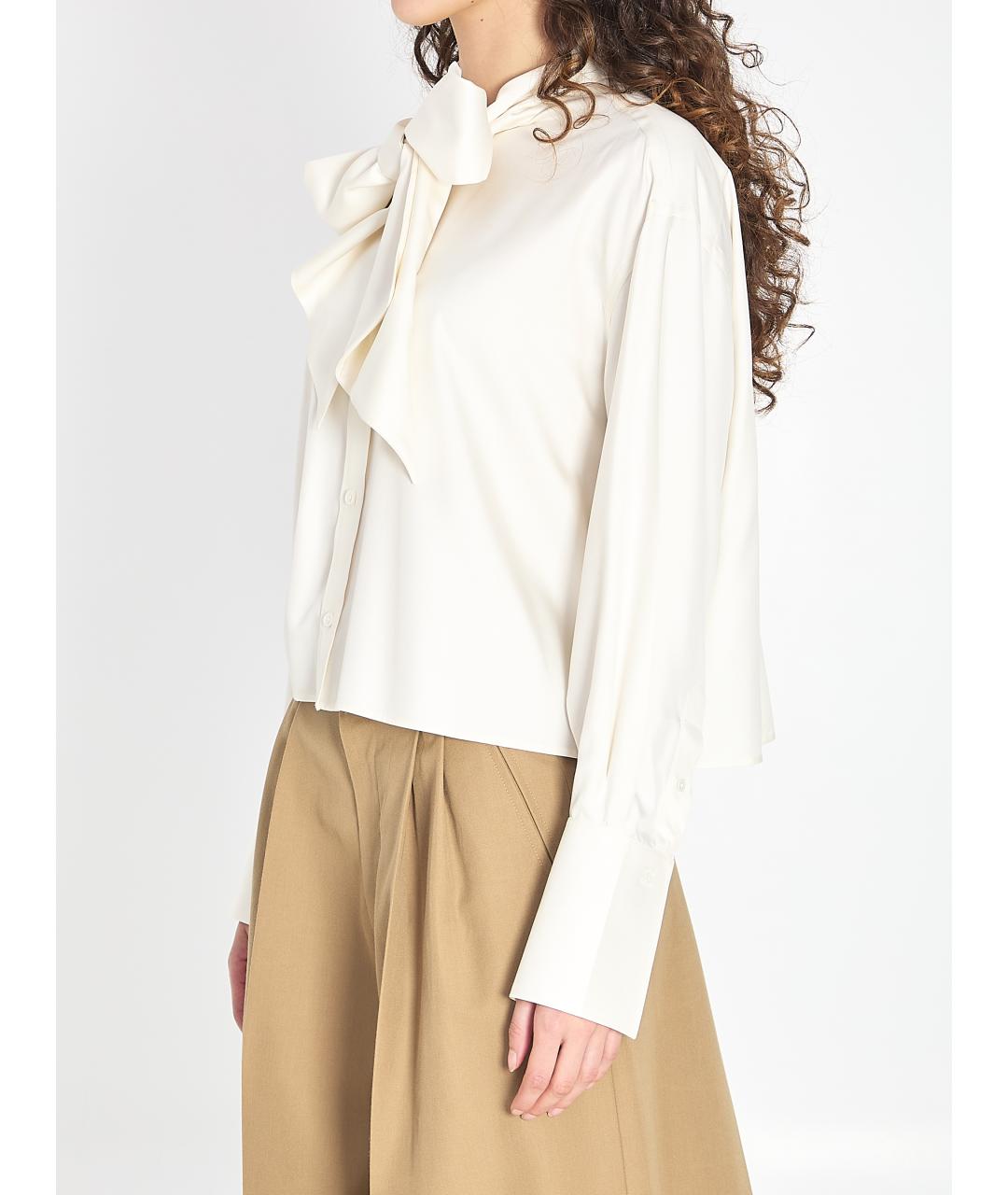 CELINE Бежевая шелковая рубашка, фото 3