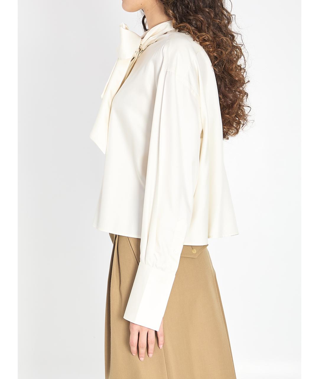 CELINE Бежевая шелковая рубашка, фото 4