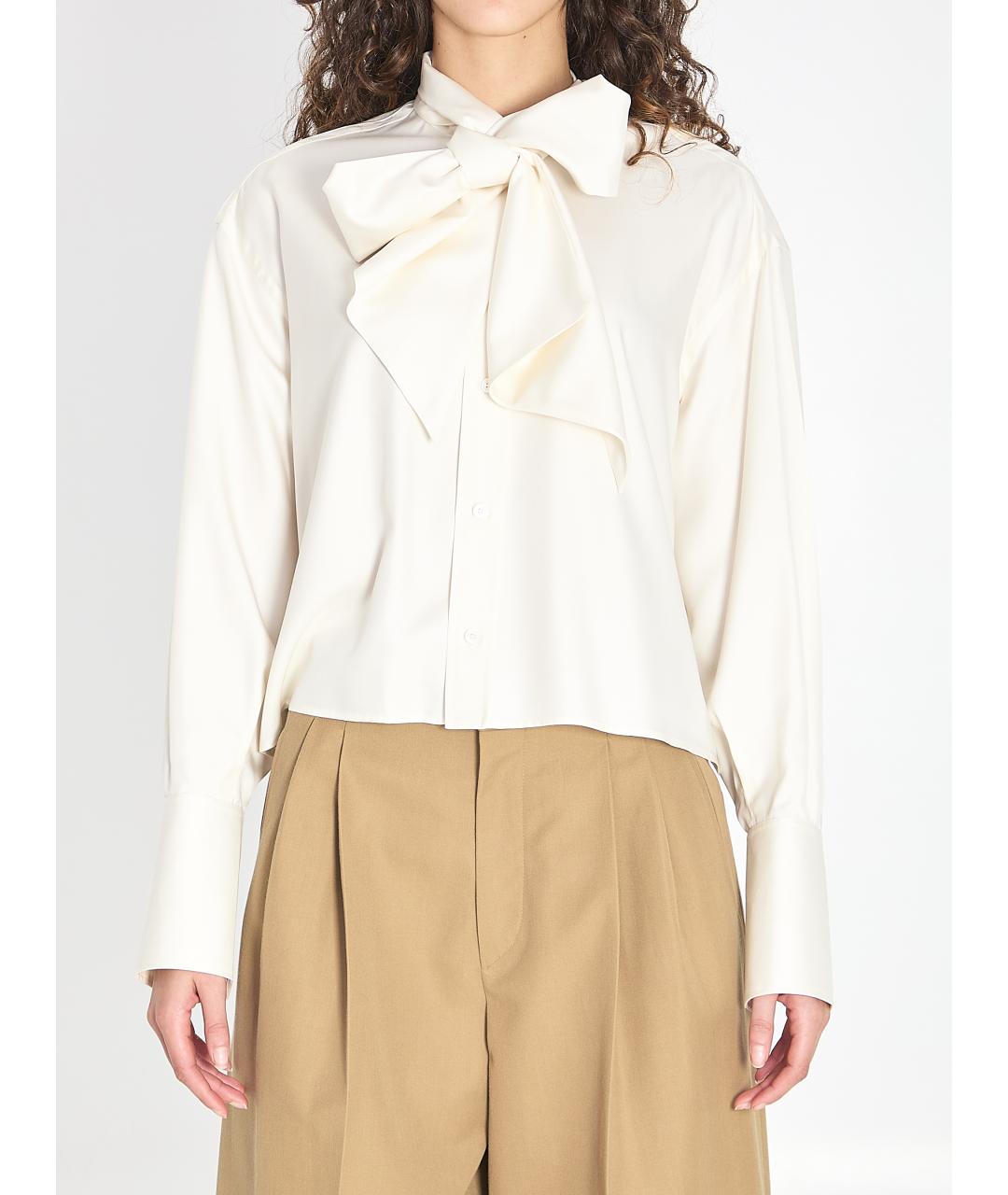 CELINE Бежевая шелковая рубашка, фото 2