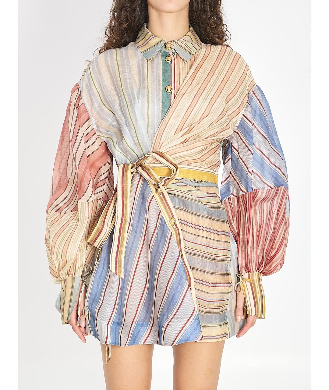 ZIMMERMANN Мульти льняное платье, фото 2