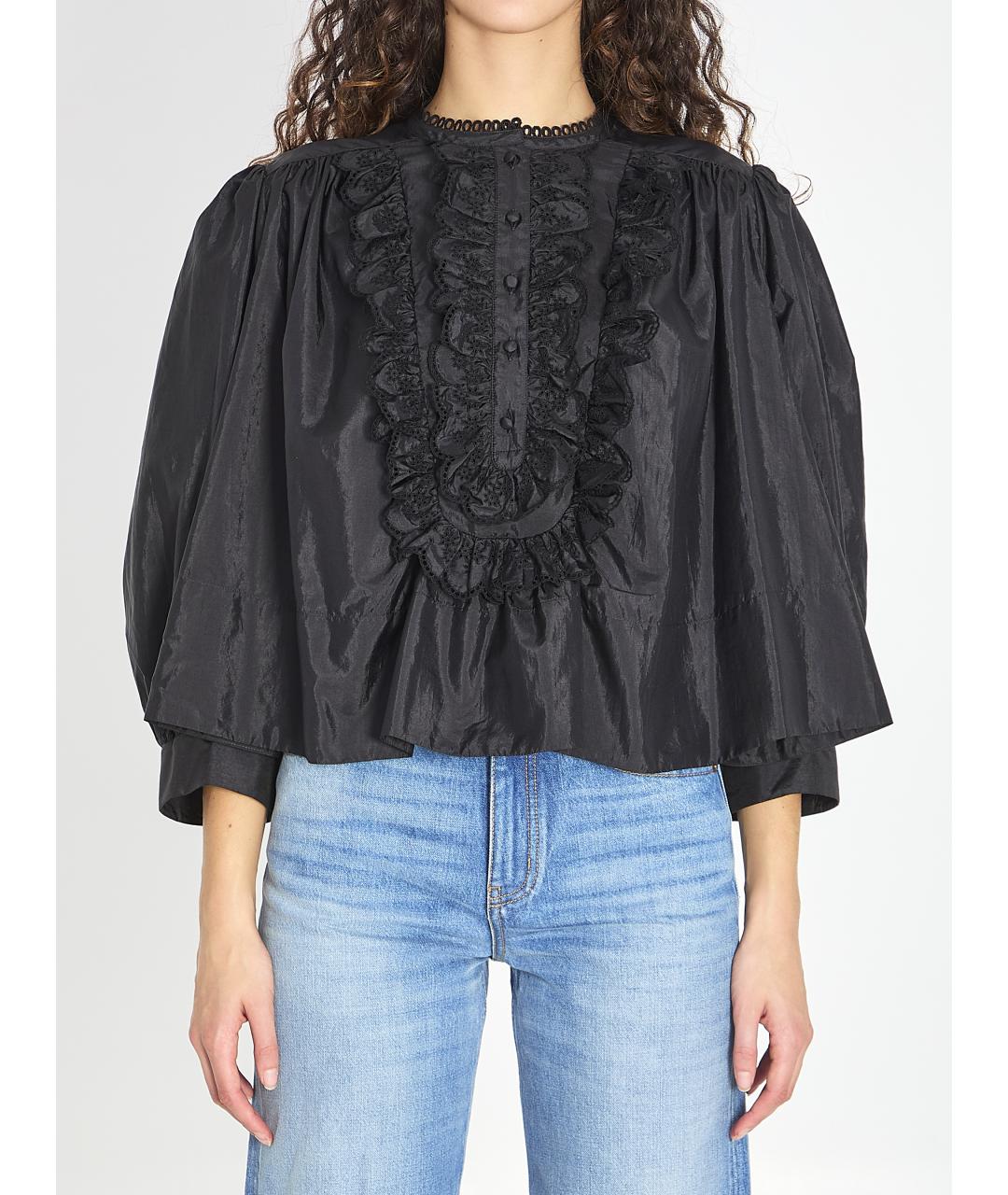 CHLOE Черная полиамидовая рубашка, фото 2