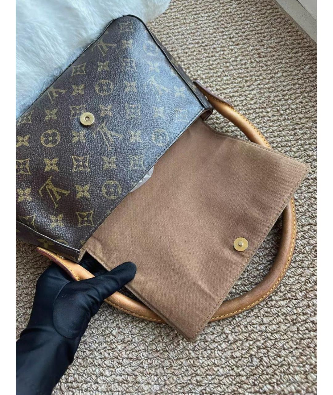 LOUIS VUITTON Коричневая сумка с короткими ручками, фото 4