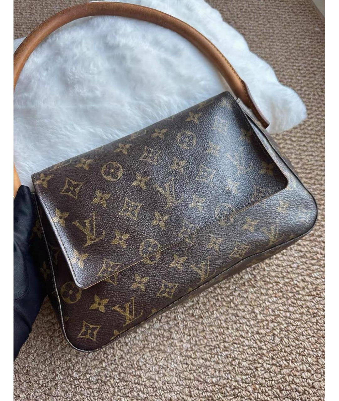 LOUIS VUITTON Коричневая сумка с короткими ручками, фото 5