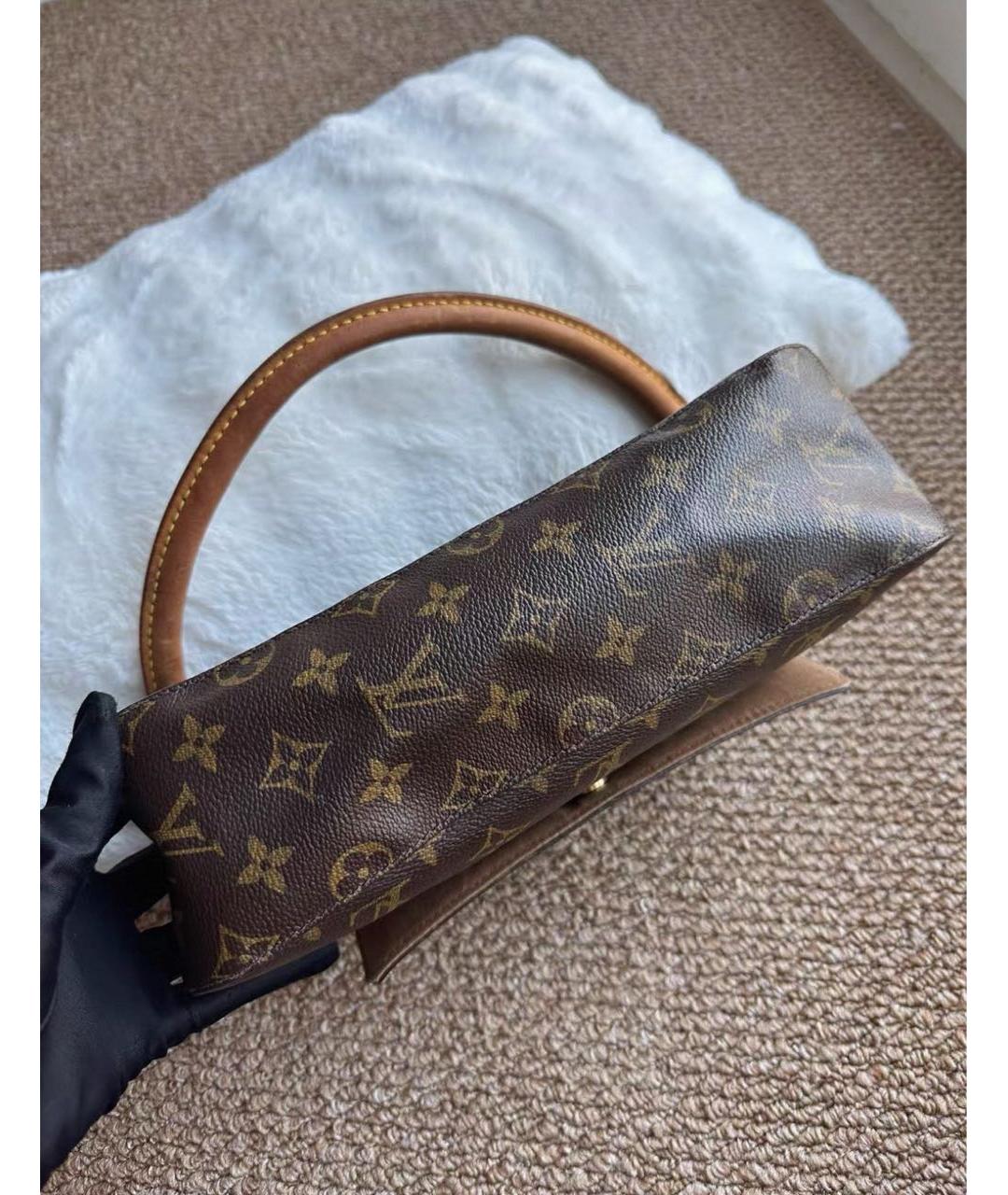 LOUIS VUITTON Коричневая сумка с короткими ручками, фото 7