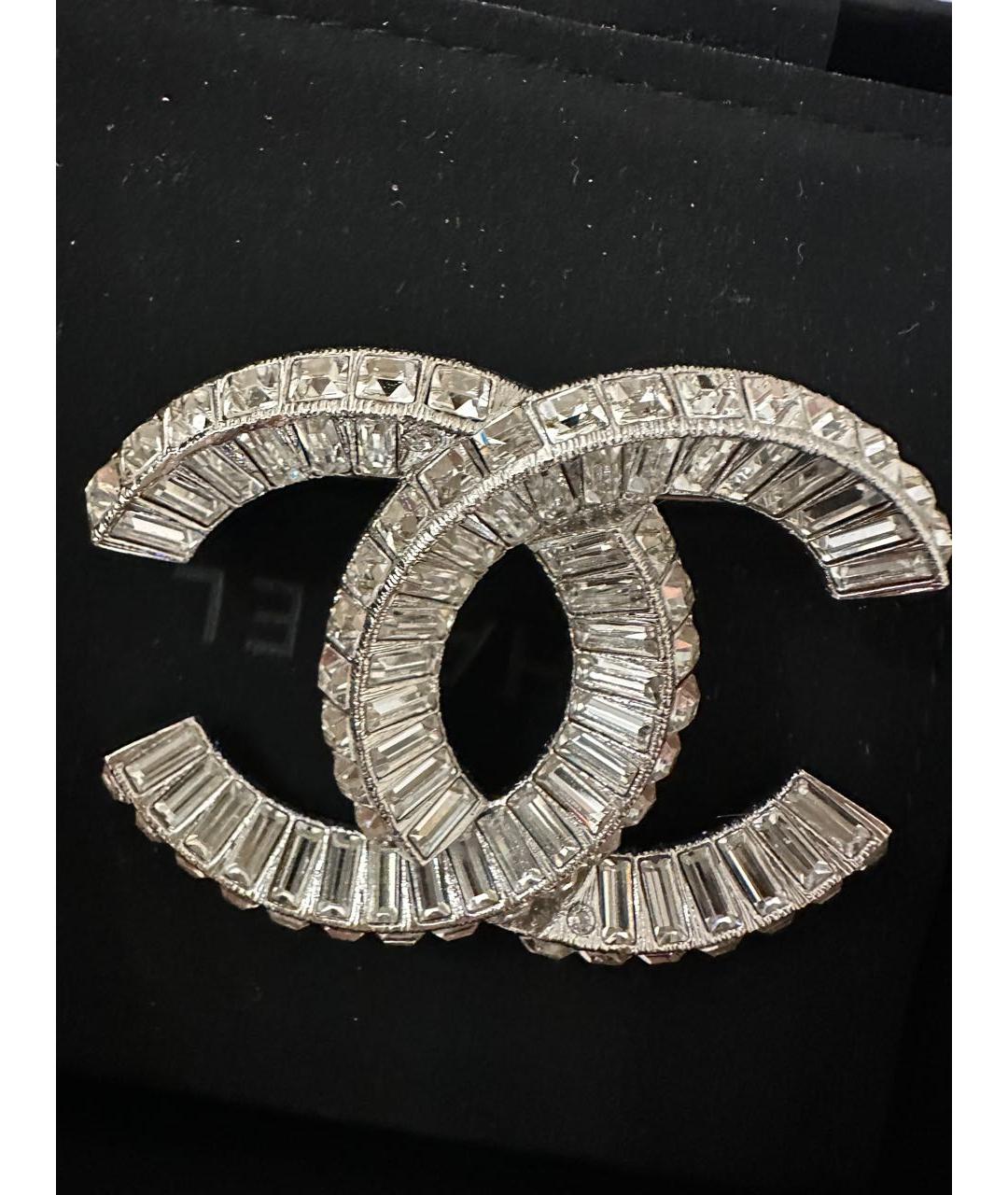CHANEL Серебряная металлическая булавка / брошь, фото 5