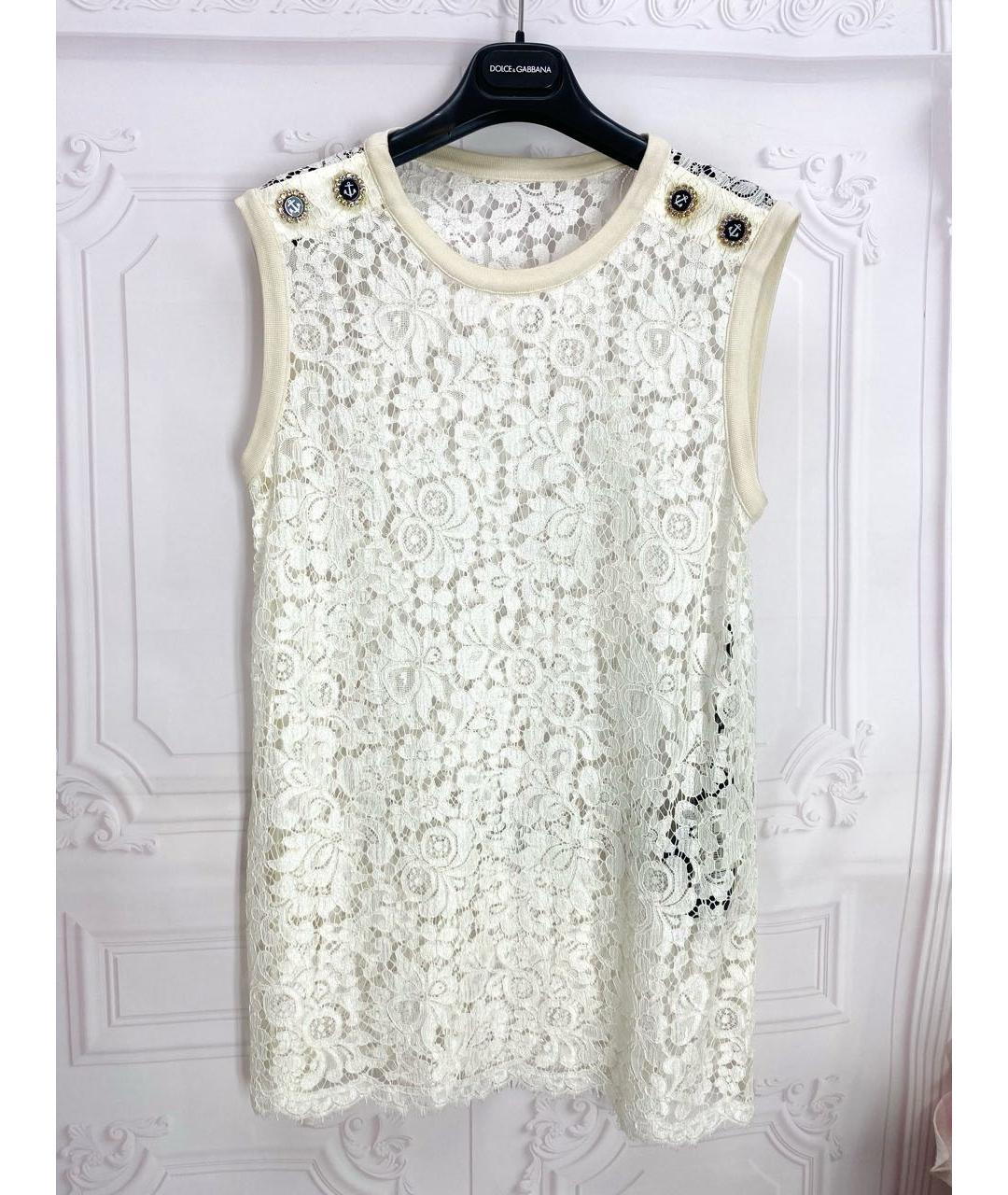 DOLCE&GABBANA Белая вискозная блузы, фото 6