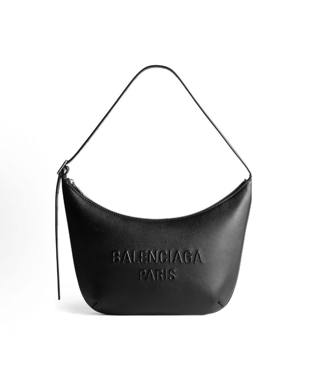 BALENCIAGA Черная кожаная сумка через плечо, фото 9