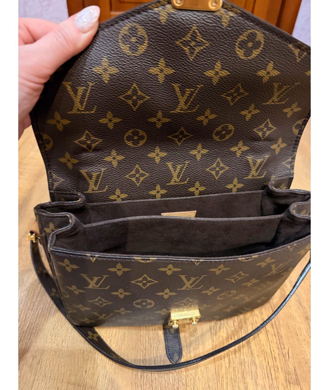 LOUIS VUITTON Коричневая сумка через плечо, фото 4