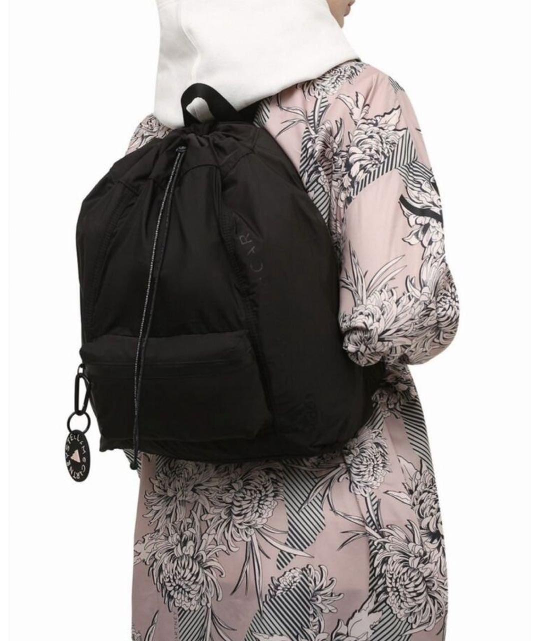 ADIDAS BY STELLA MCCARTNEY Черный тканевый рюкзак, фото 8