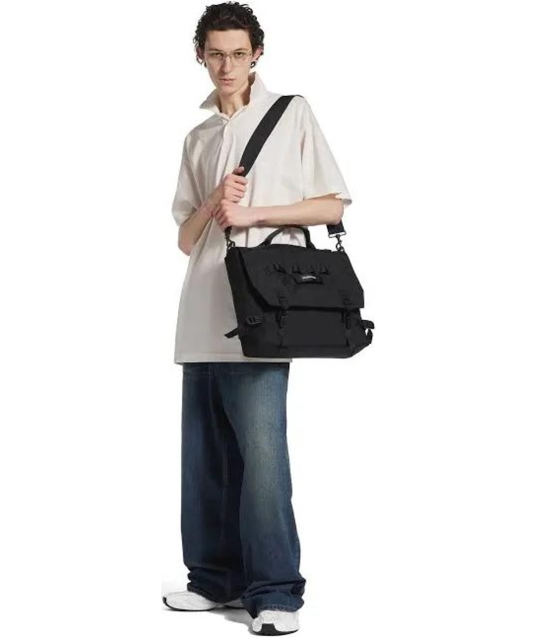 BALENCIAGA Черная синтетическая сумка тоут, фото 2