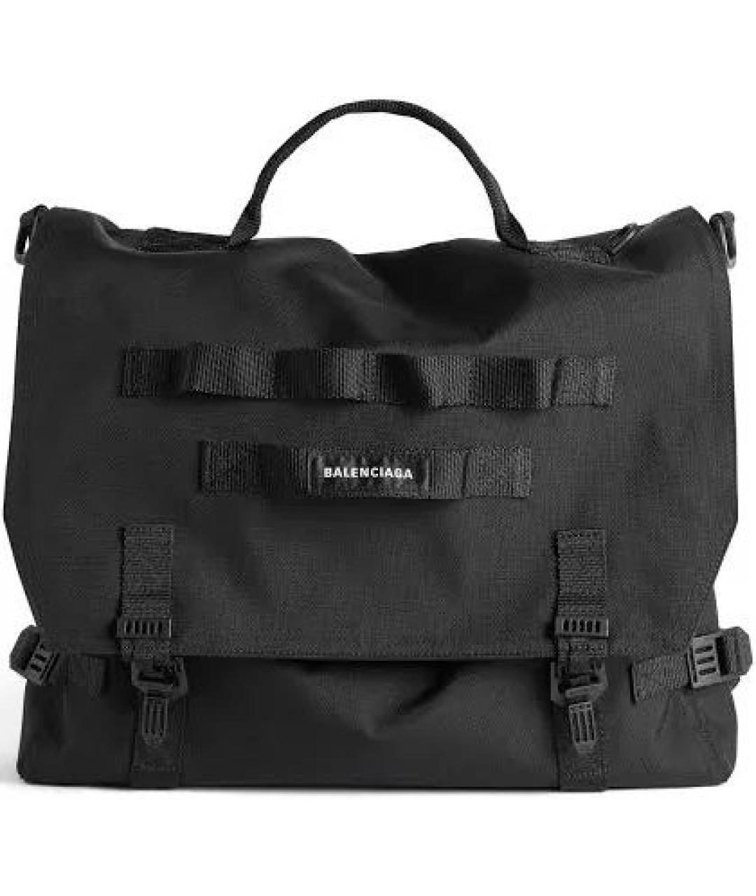 BALENCIAGA Черная синтетическая сумка тоут, фото 1