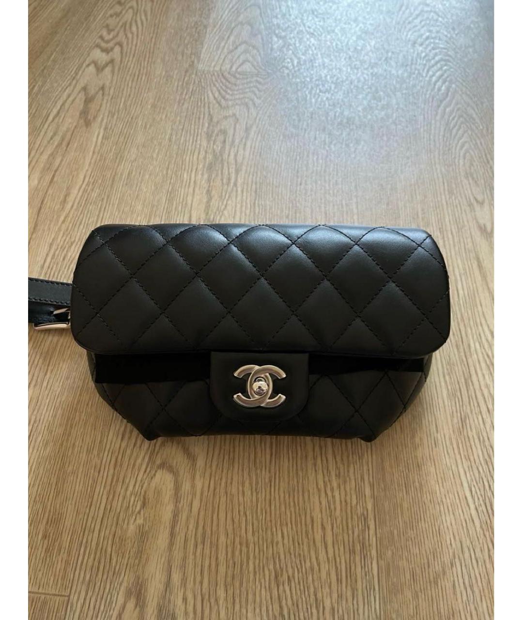 CHANEL Черная кожаная сумка с короткими ручками, фото 2