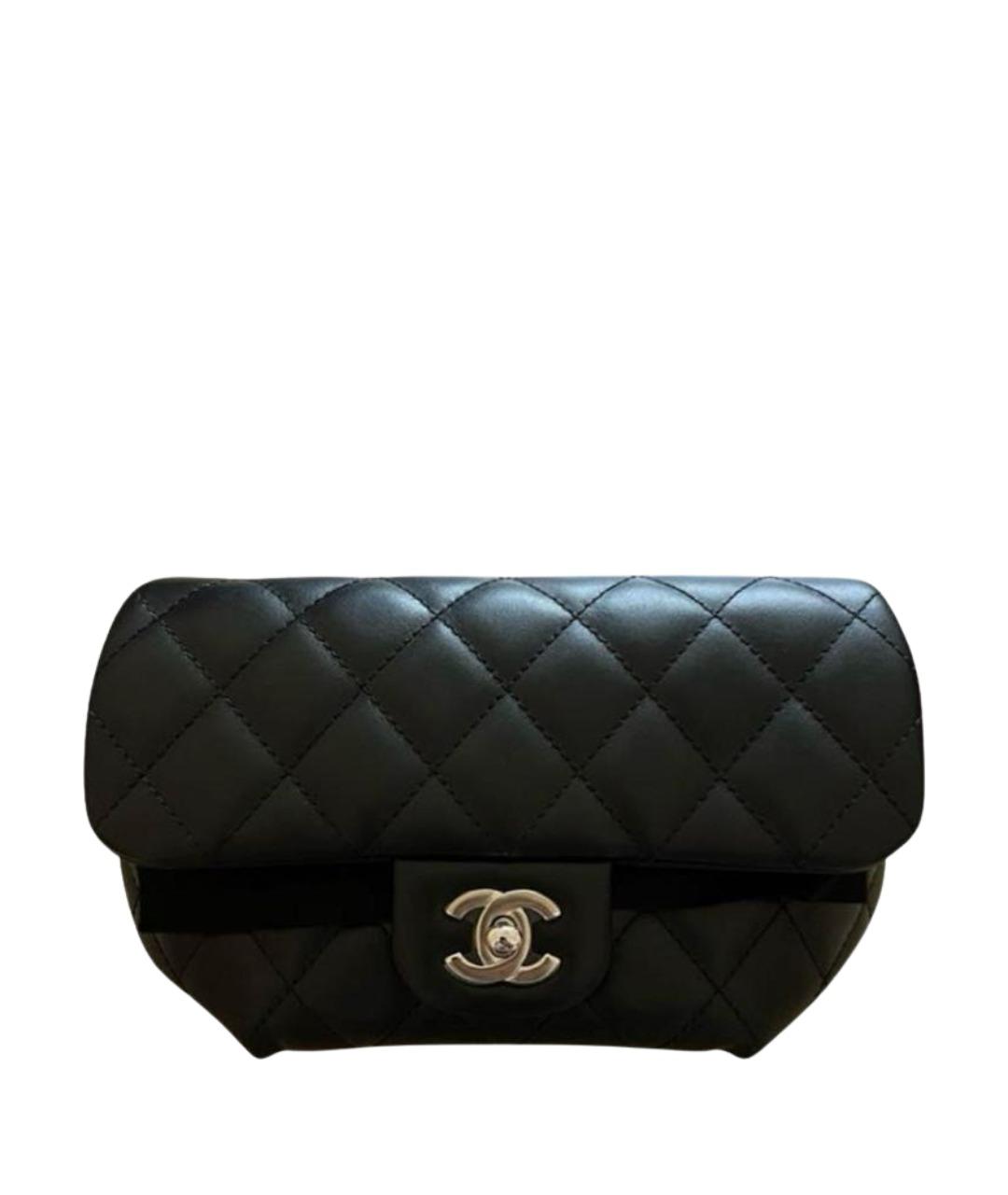 CHANEL Черная кожаная сумка с короткими ручками, фото 1