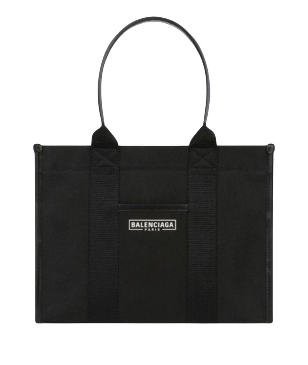 BALENCIAGA Черная кожаная сумка с короткими ручками, фото 1