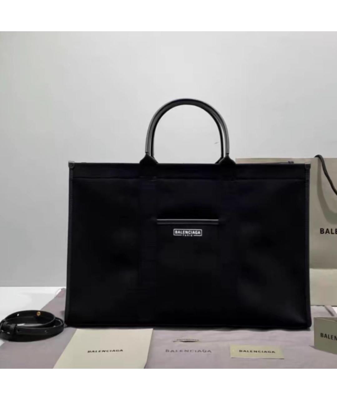 BALENCIAGA Черная кожаная сумка с короткими ручками, фото 7