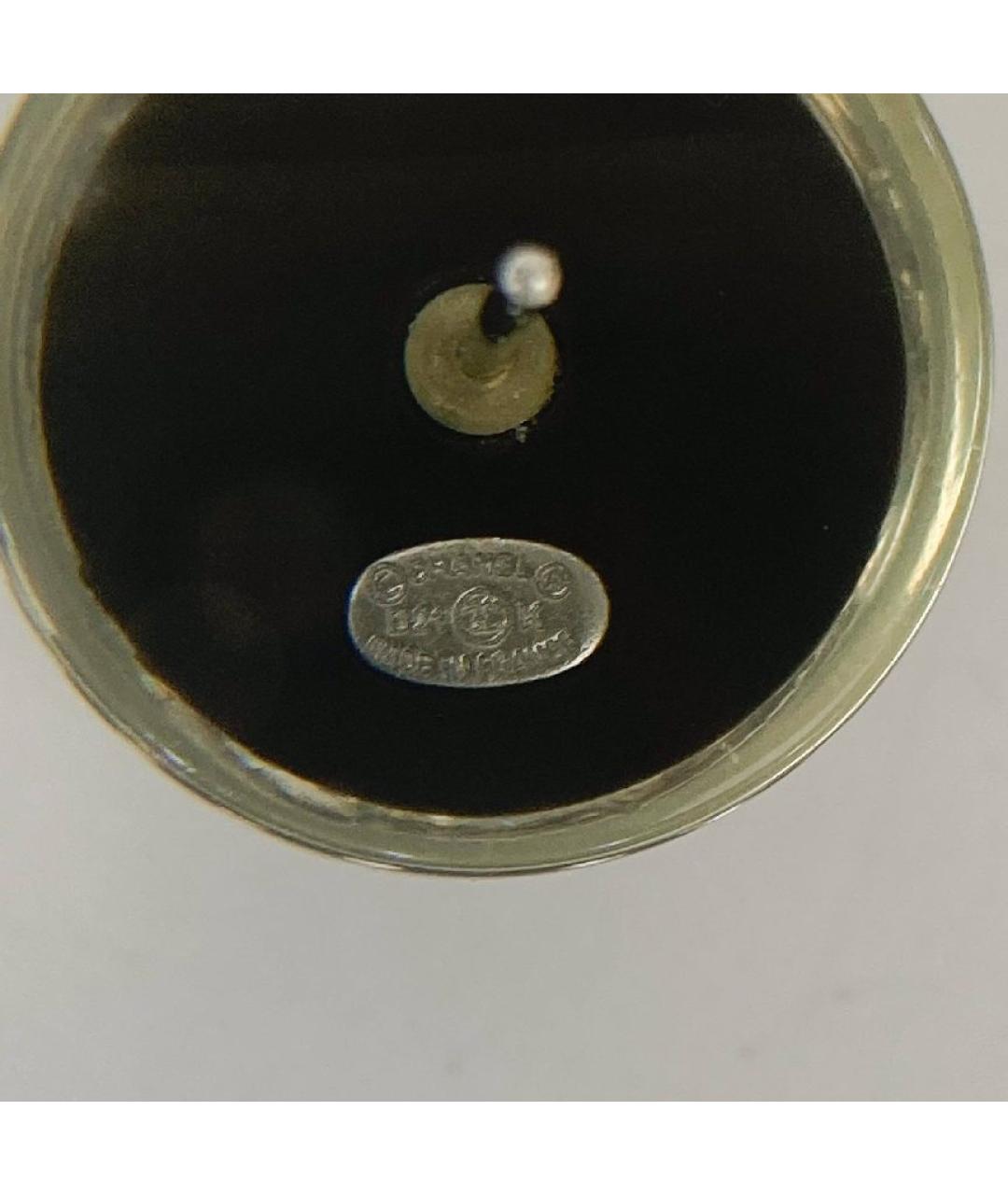 CHANEL Серые латунные серьги, фото 8