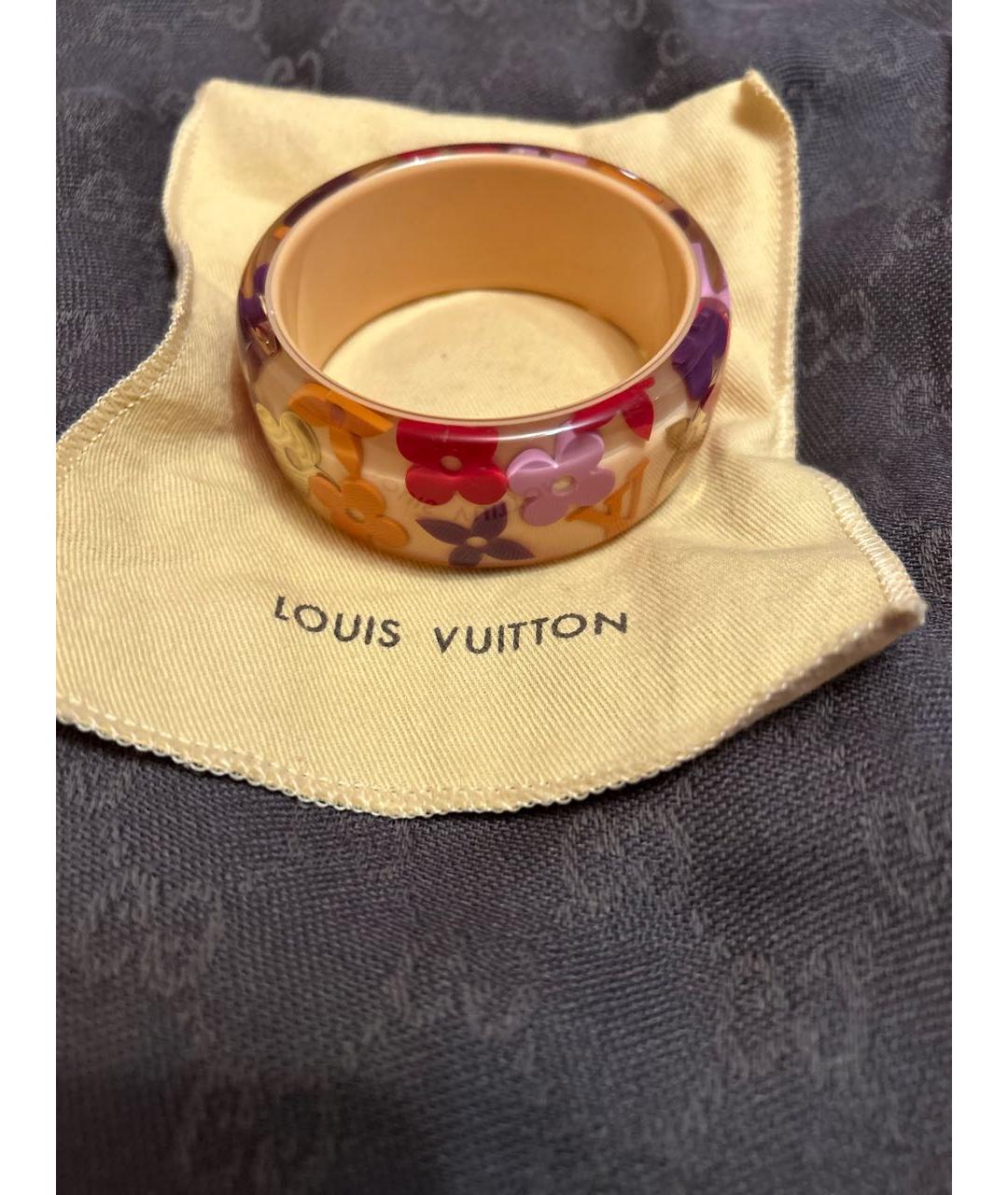 LOUIS VUITTON Черный пластиковый браслет, фото 6