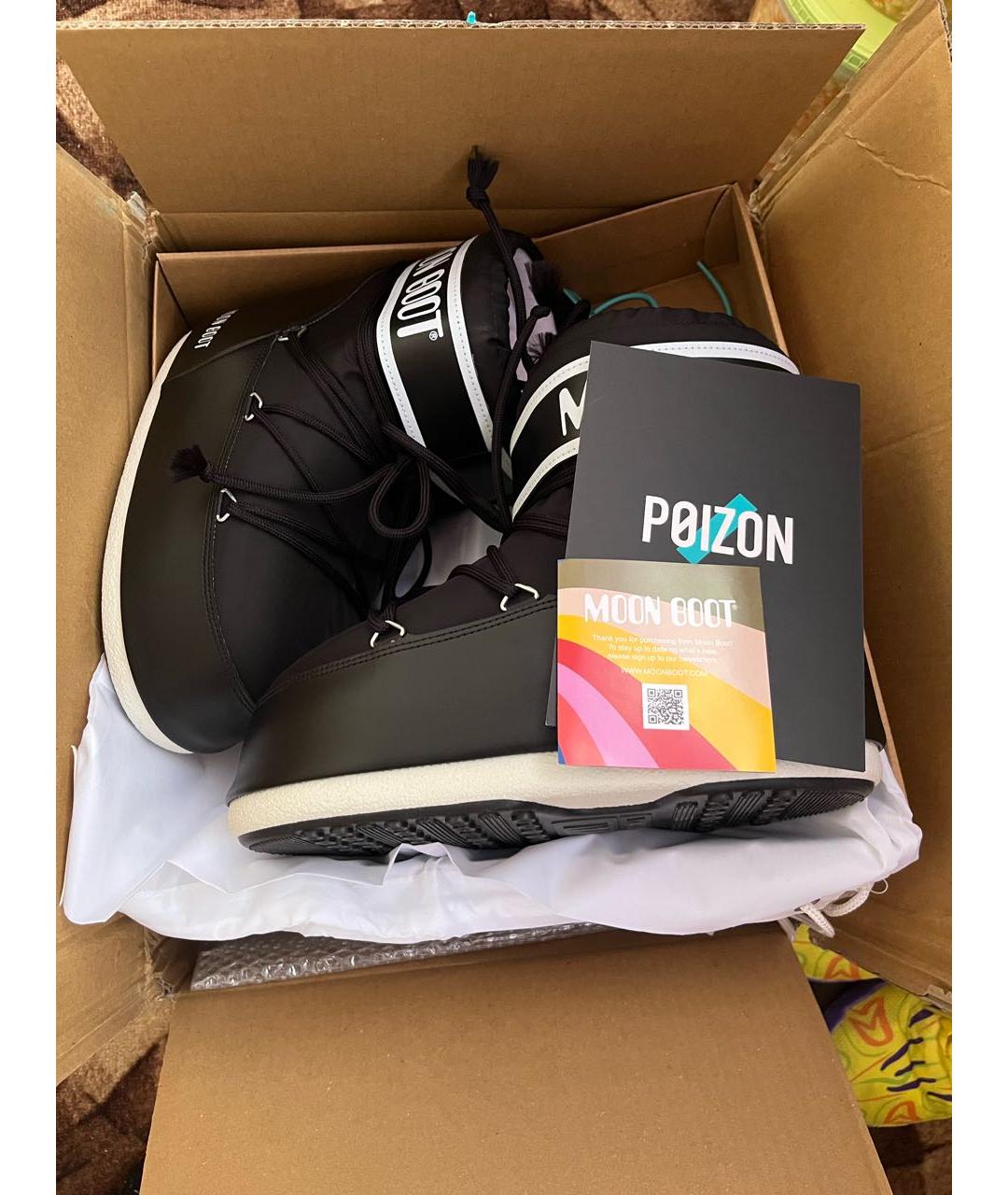 MOON BOOT Черные высокие ботинки, фото 4