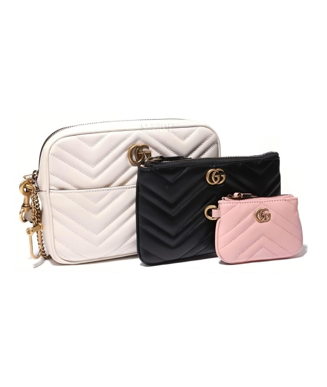 GUCCI Бежевая кожаная сумка через плечо, фото 4